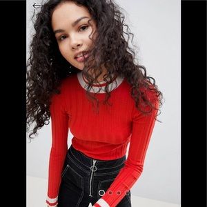 ASOS stretchy cropped ribbed sweater